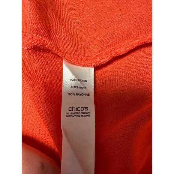 Chico's Roll Tab Sleeve Soft Crosshatch Tunic Size 3 US XL - Picture 6 of 9